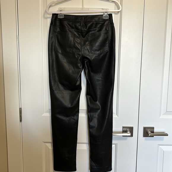 Chico’s Black faux leather pants, size 2R - Picture 4 of 7